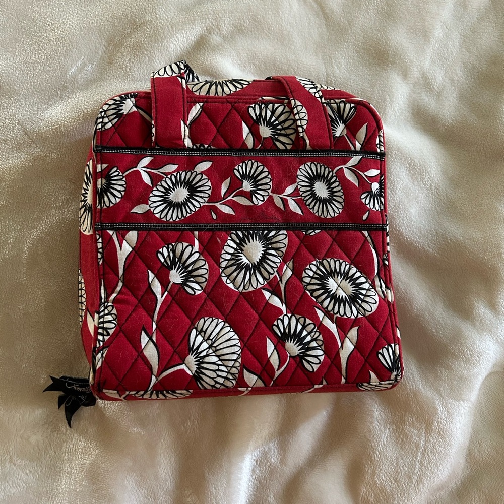 Red Floral Quilted Women's Bag